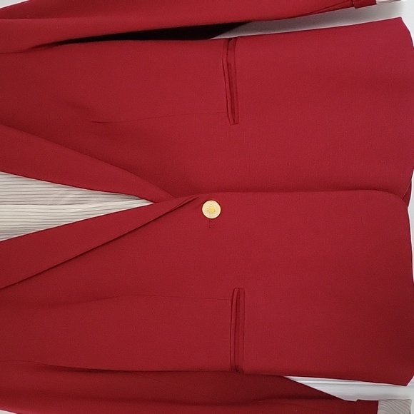 Philosophy Cherry Red Tapered And Lined Blazer - Picture 3 of 8